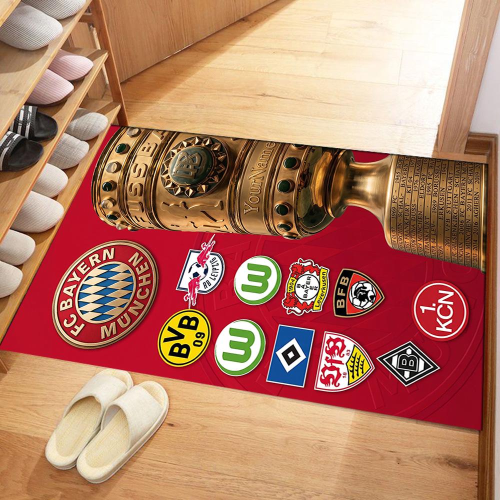 Fußball‑club Bayern München E.v. 1 Customize Your Name Area Rug Design for Living Rooms Game Room Kitchen Foyer Antislip Carpet Decorate Offices