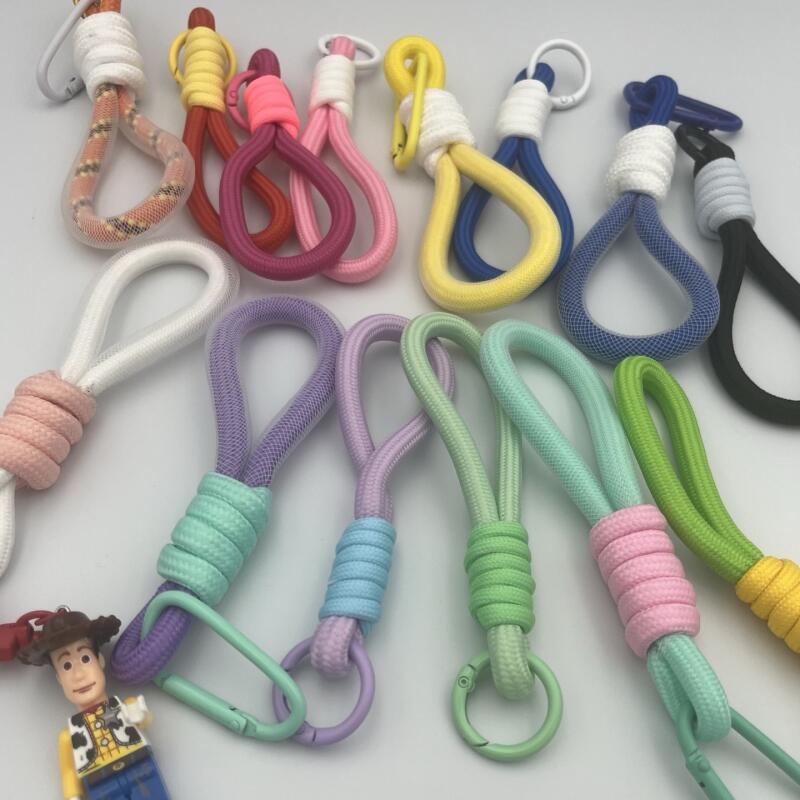 Keyring rope bag charm bag strap keychain Round red