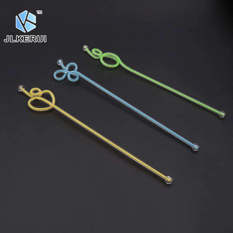 Color Core Acrylic Swizzle Sticks - Creative Drink Stirrers for Cocktails