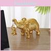 Resin Elephant Craft Figurine With Gold And Silver Finish For Wedding Gifts