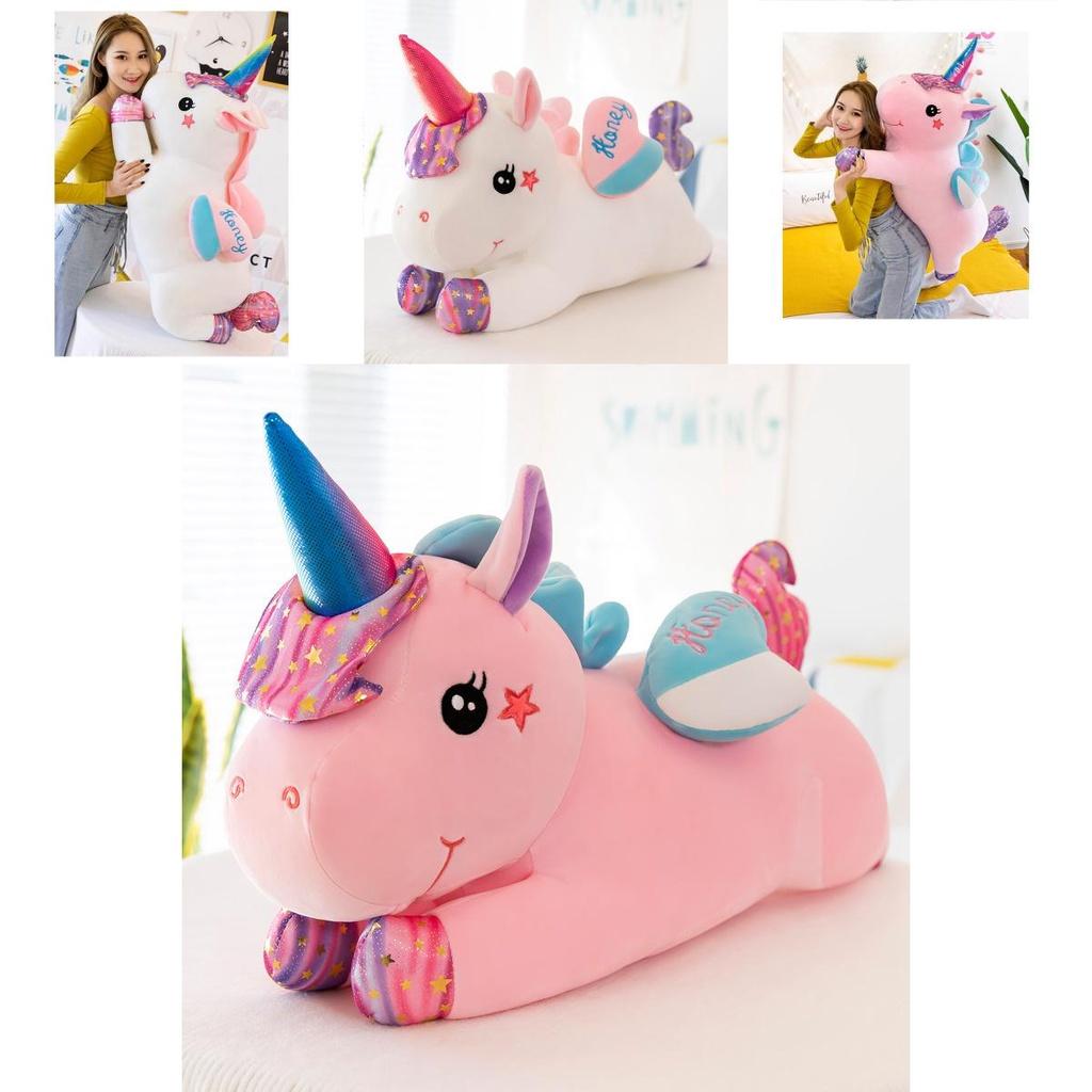 Luxuriously Soft Large Galaxy Unicorn Plush Toy Bed Pillow For Kids And Girls