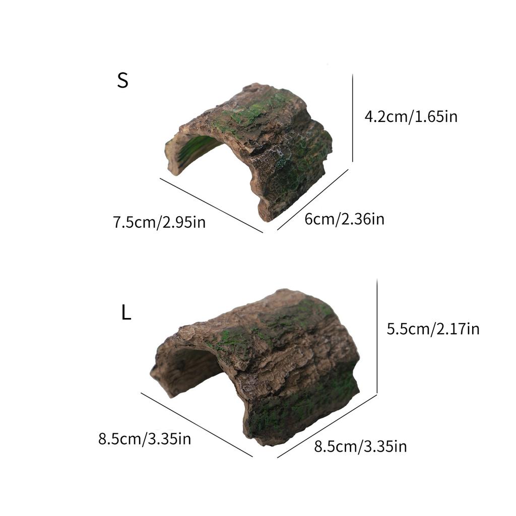 Fische und Reptilien Versteckhöhle Baumhöhle Harz Baumstumpf Aquarium Terrarium Dekoration Aquarien Landschaftszubehör
