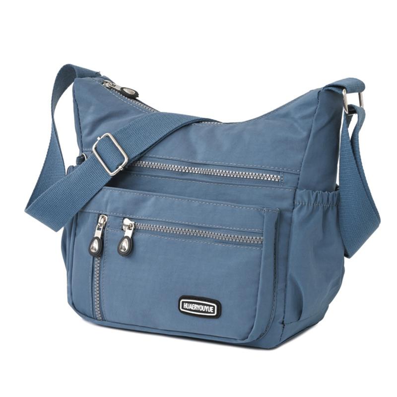 Moda casual náilon pano saco do mensageiro para as mulheres sacos de ombro multi camada feminina crossbody sacos à prova dwaterproof água mãe bolsa