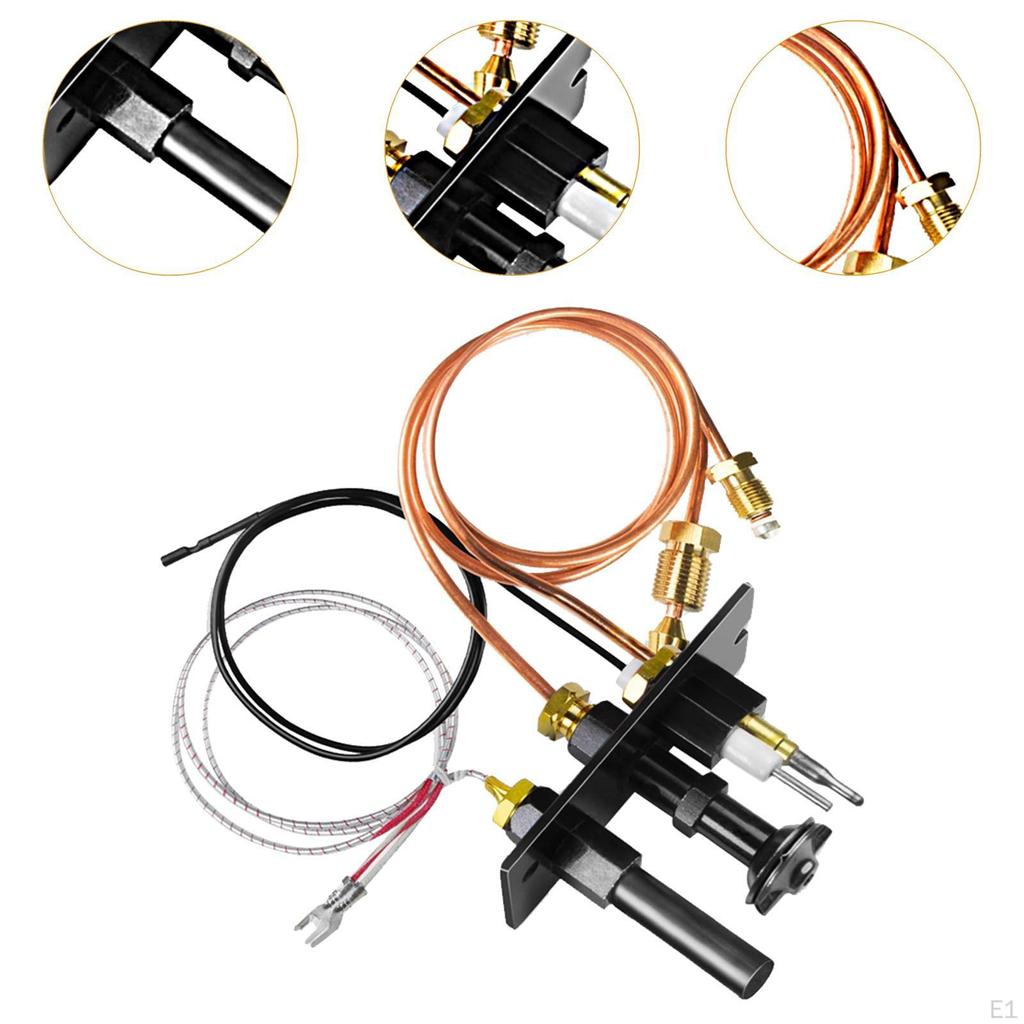 Ansamblu Pilot Gaz Natural cu Termocuplu, Termopilă și Duză, Înlocuire 3 Căi LP Ng