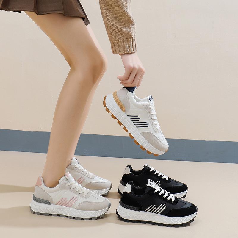 New Shoes Woman Flats Casual Platform Shoes Summer New Comfortable Leather Sneakers Women Lace-up Vulcanize Shoe Chaussure Femme