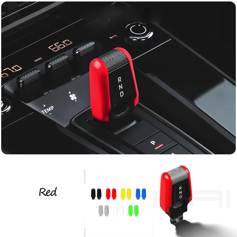 

Car Carbon Fibre Gear Shift Lever Knob Trim Cover Replacement for Porsche 911 992 -2025 Modified Accessories кармин красный