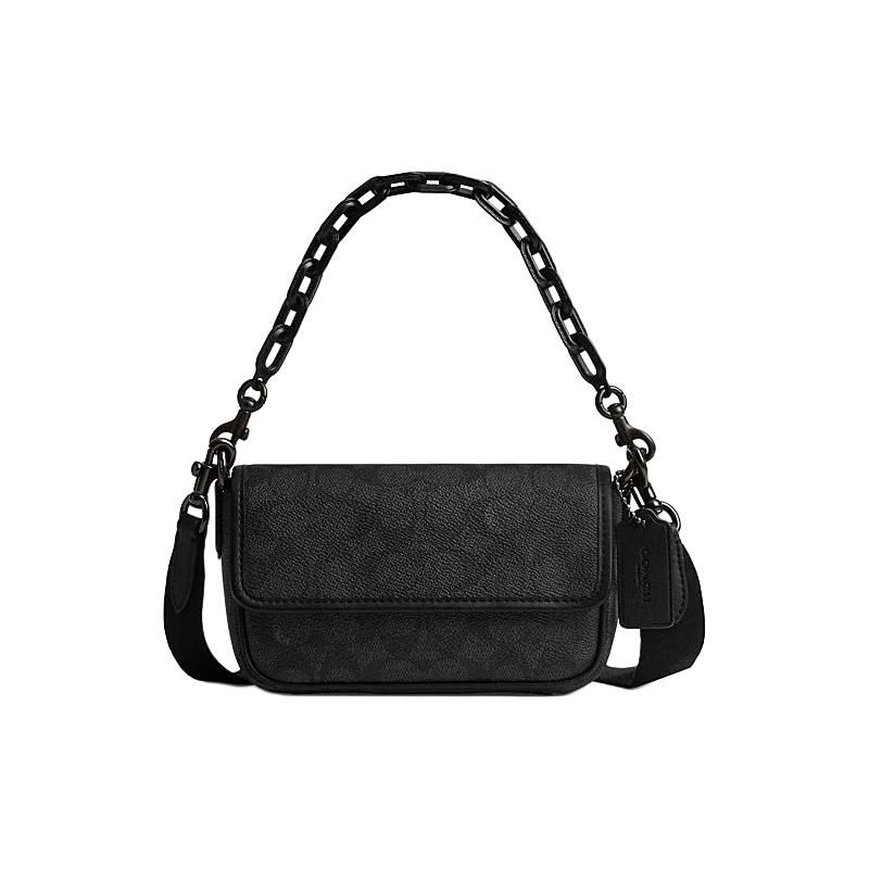 

Coach Charter 18 Magnetic Snap Signature Coated Canvas Tote Shoulder Crossbody Bag Small Unisex bags Charcoal CR753-CHR Basic Set (Bag+Dust Bag)
