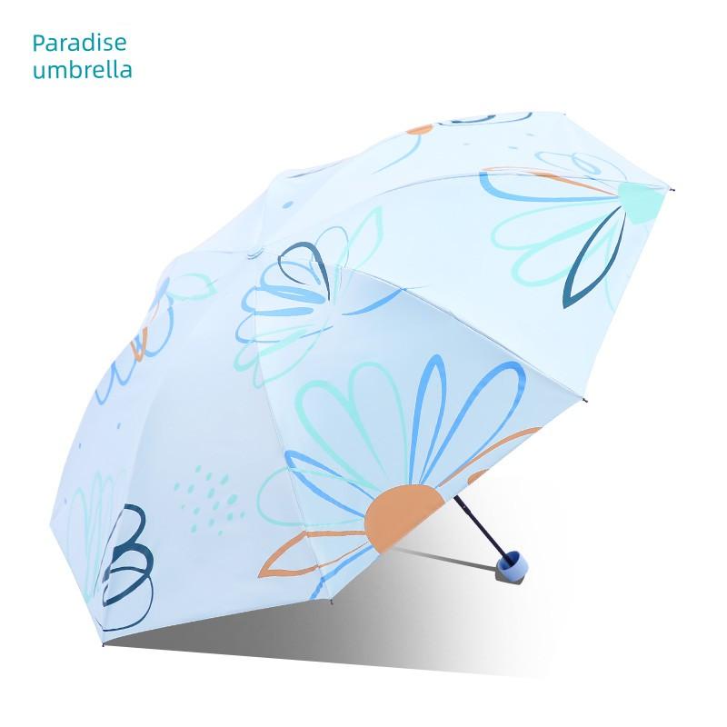 Paradise Umbrella Sun Protection Uv Protection Parasol Ultra-Light Dual-Use Umbrella for Women 70% off Fold Portable Compact Sun Umbrella