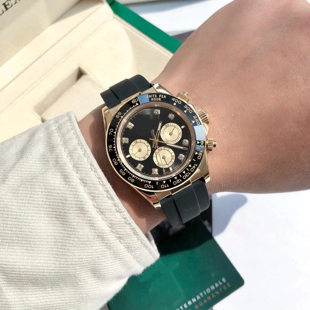 Pánské automatické mechanické chronografové hodinky Lao Jia Di Na Luminous Water Ghost se třemi ciferníky a šesti ručičkami.