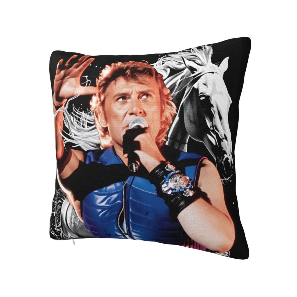 Poszewka na poduszkę 3D Johnny Hallyday Gwiazda Rocka Miękka Poszewka na Poduszkę Pokrowiec na Poduszkę Personalizowane Poszewki na Poduszki na Kanapę Dekoracja Domu