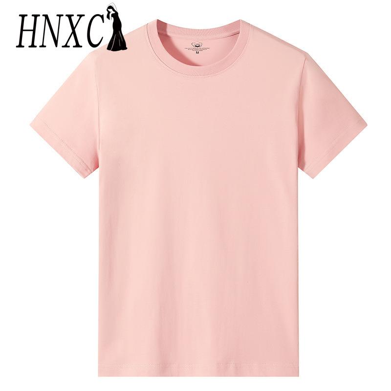 HNXC Kortermet t-skjorte i bomull for menn mote løs halvermet skjorte med trykt medfølende skjorte