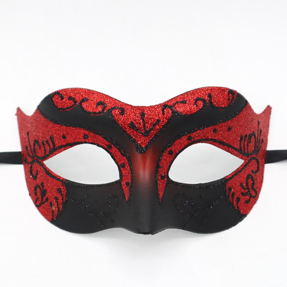 Glitter Half Face Masquerade Mask Woman Men Venice Mask Halloween Costume Accessories For Cosplay Party