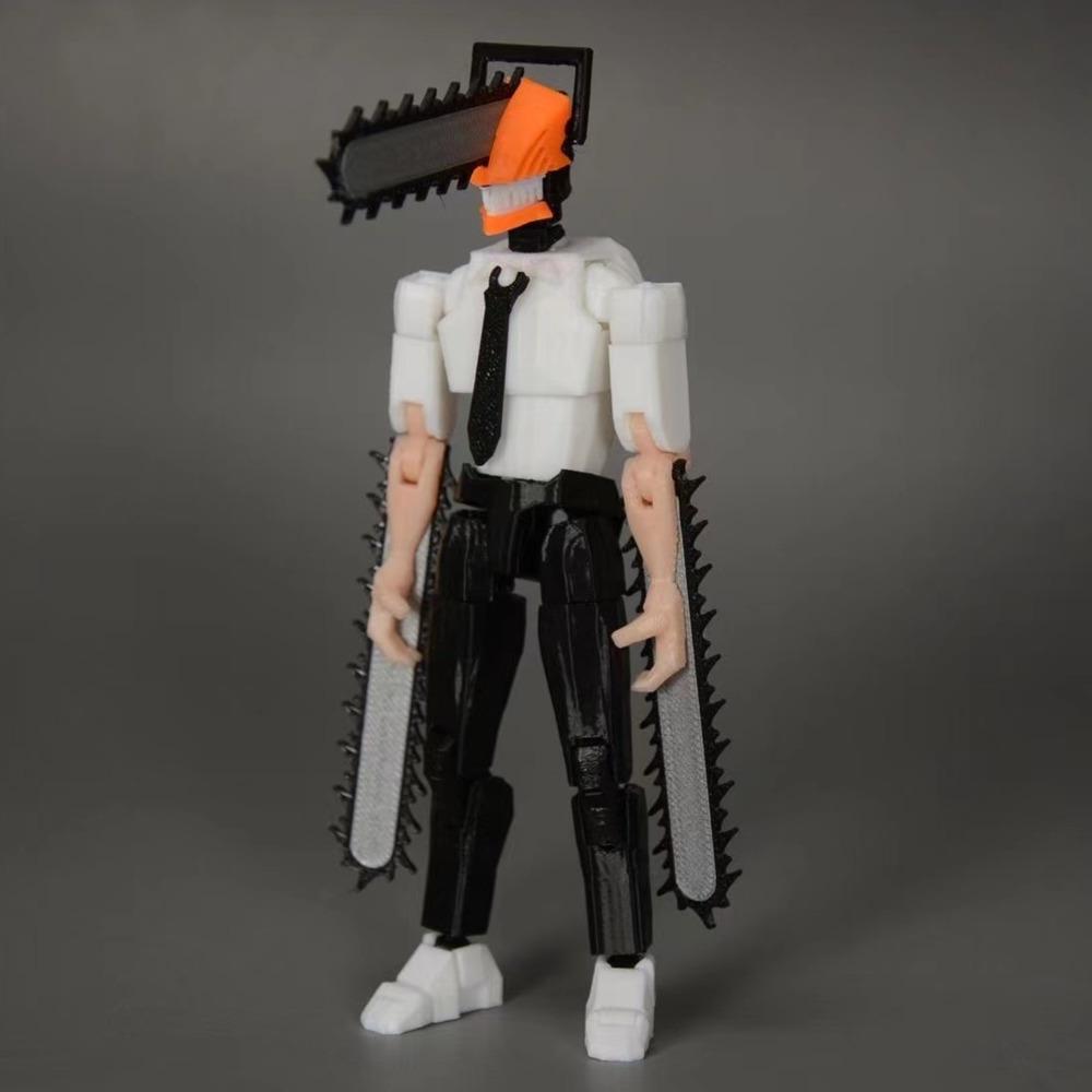 3D Printed Chainsaw Man Anime Multi-Jointed Shapeshift Character Toys Action Figures Mannequin Model Soldiers Ornaments Gifts