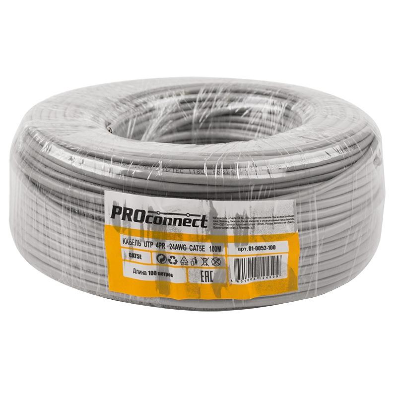 

Cable Proconnect Twisted Pair U utp Category 5e Pvc 4pr 24awg Internal Grey 100 M 01-0052-100