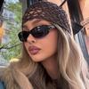 Black Frame Circle Sunglasses With Uv400 Protection For Outdoor Sports And Fashion