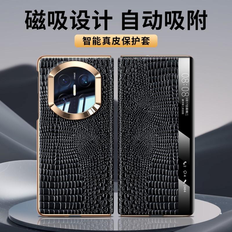 Magnetic Flip Leather Case Mate X7/X6 Crocodile Large Camera Hole Shockproof Protective Cover