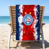 Bahia Fc Crest Emblem Printed Beach Towel, Super Soft Microfiber, Perfect Gift Birthday, for Pool, Beach, Travel, for Family and Friends