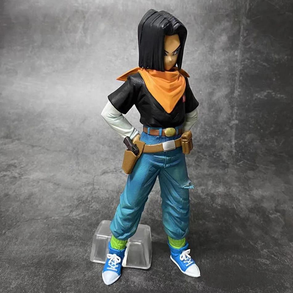22CM Anime Dragon Ball Z Android 17 18 Figure Android 18 PVC Action Figures Collection Model Toys for Children Christmas Gifts