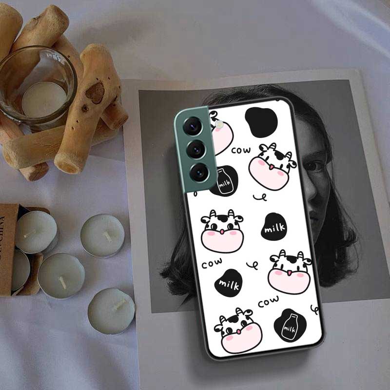 New Cute Cow Print Phone Case For Galaxy A55 A35 A25 A15 A03S A04S A05S Samsung A20E A30 A40 A50 A70 A71 A51 A41 A31 A10S A21S C