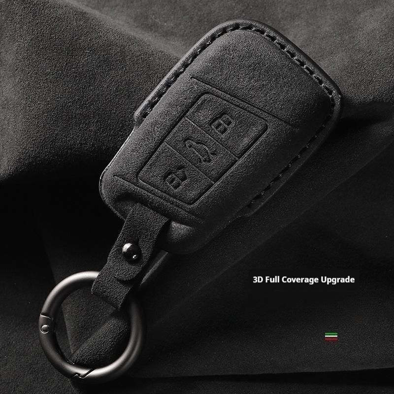 Suede Faux Leather Car Key Case Cover Protective For VW Tiguan Atlas Arteon Taos Golf Passat B8 CC for Skoda Superb A7 Kodiaq