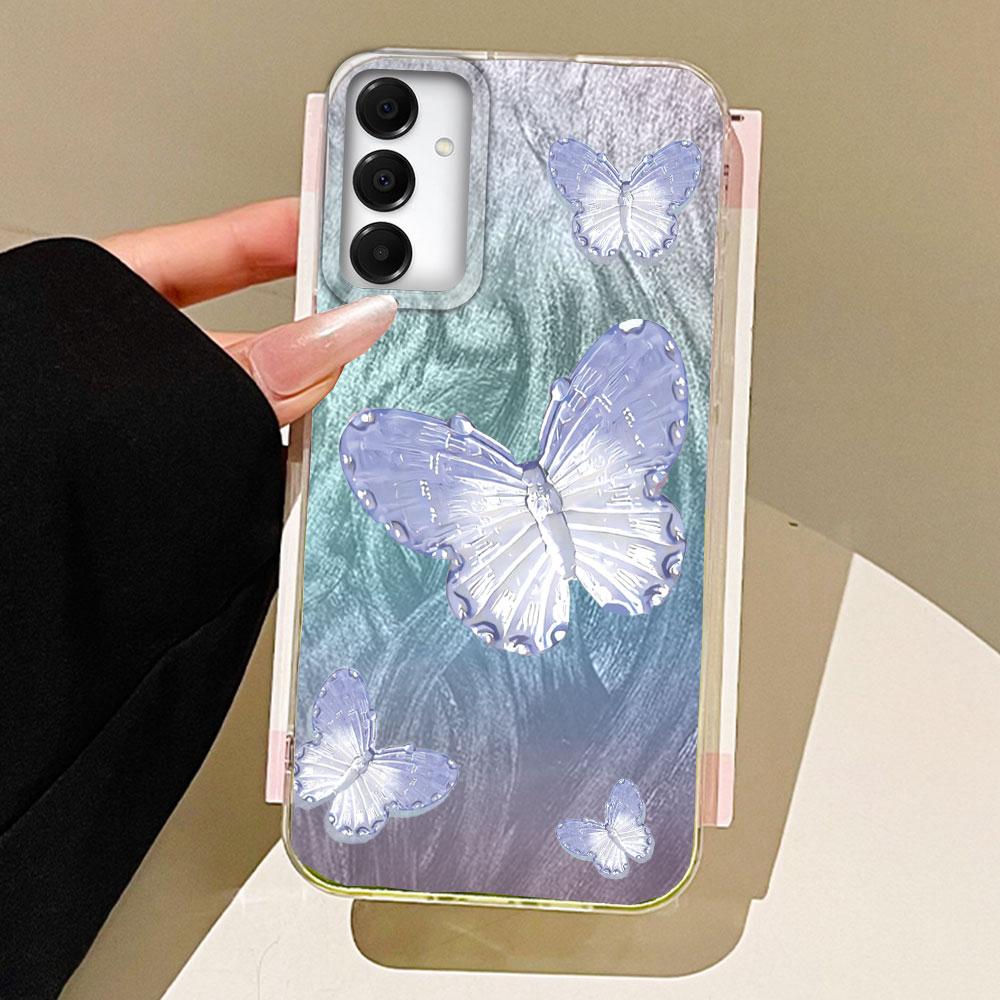 

Мультяшный разноцветный чехол для телефона с бабочками для Samsung Galaxy A55 A56 A36 A26 A16 A14 A24 A34 A54 A06 A53, силиконовая задняя крышка Samsung A53