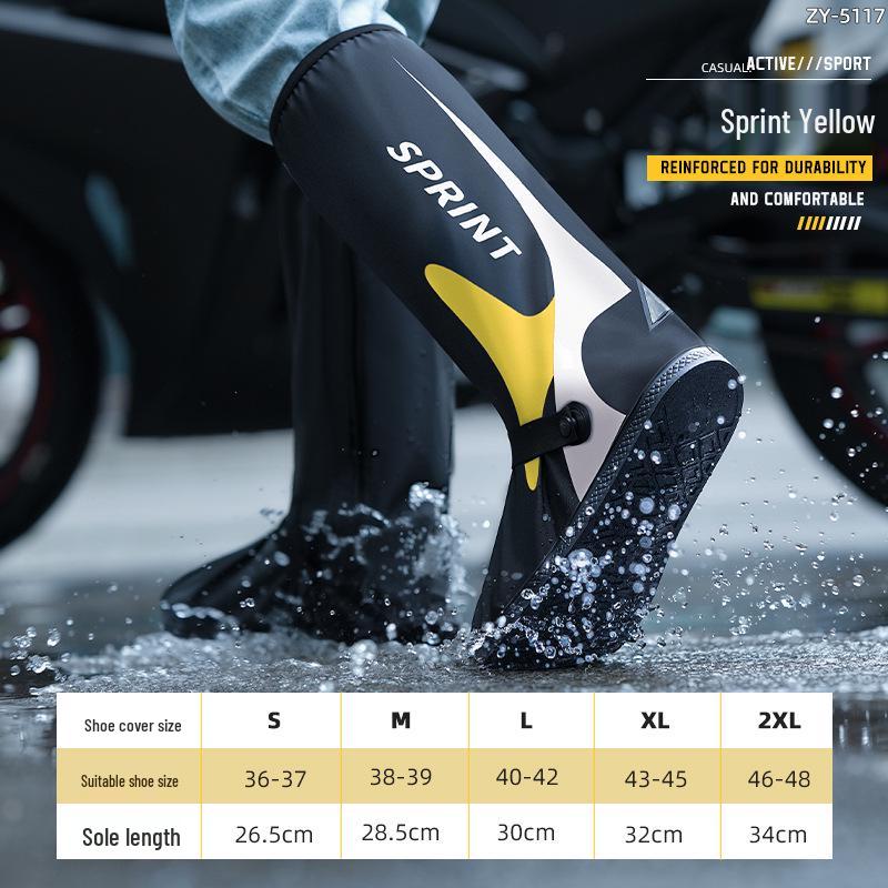 Непромокаемые высокие ПВХ велобахилы: Толстые, Нескользящие, Износостойкие Чехлы для Мужчин и Женщин - Идеально подходят для Активного Отдыха XL