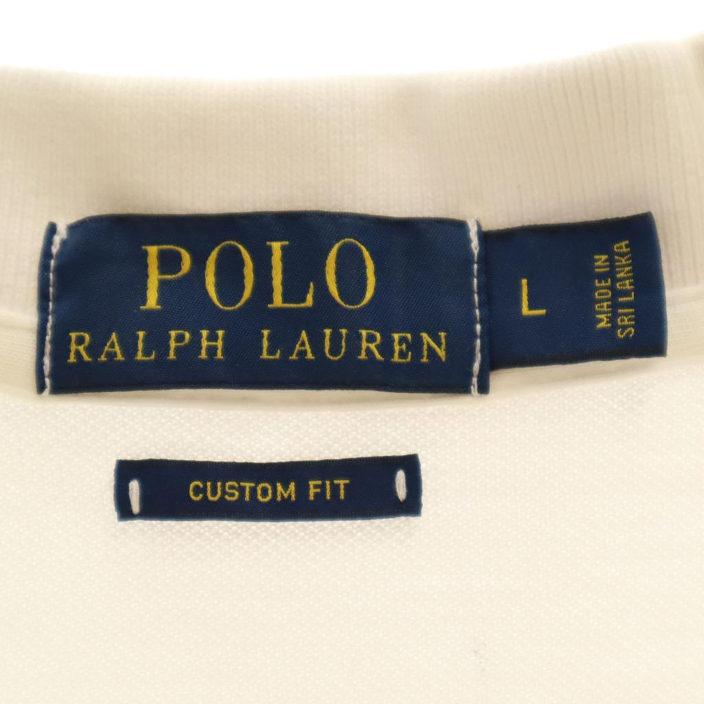 Polo Ralph Lauren Short Sleeve Custom Fit Polo Shirt L Off White Fawn Men's Used