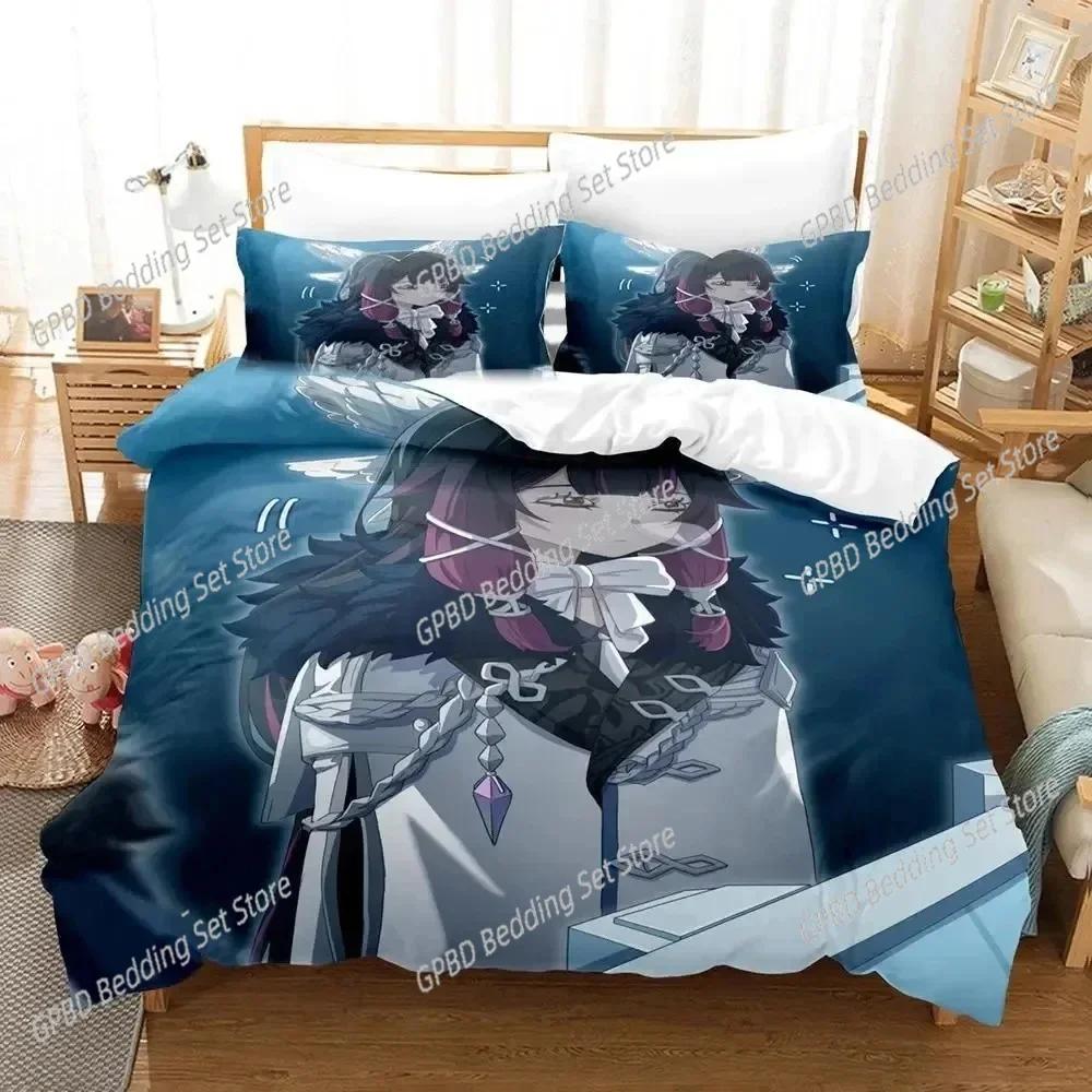 Anime Game Genshin Impact Columbina Comfortable Duvet Cover Pillowcase Bedding Set Children Bedroom Decoration Home Textile