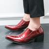 Mode Luxusmarke Herren Chelsea Schuhe Spitzschuhe Business Schuhe Herren Bankett Blaue Anzugschuhe Rot Hochwertige Glänzende Lederschuhe