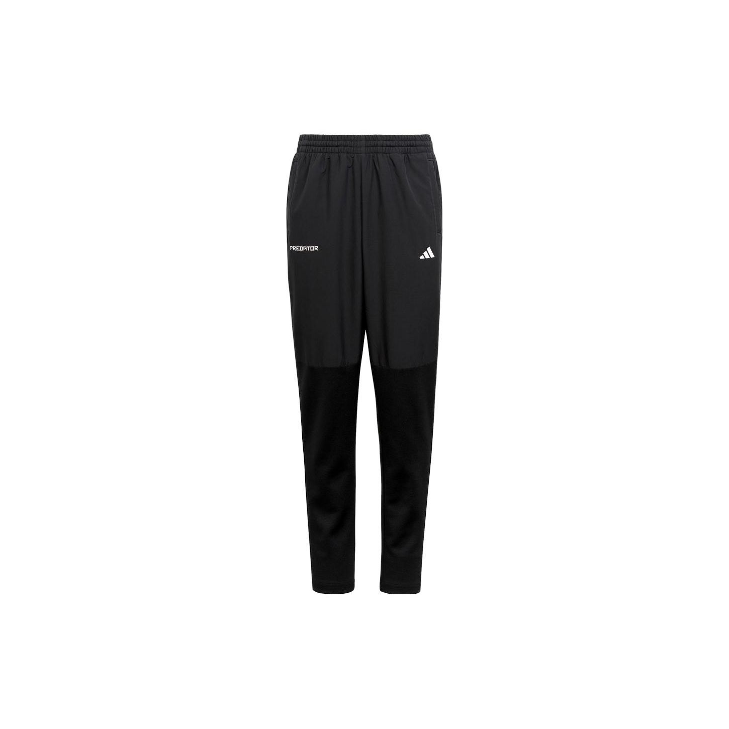 

Adidas Kids Elastic Letter Print Fitted Straight Leg Knit Sports Pants Kids bottoms Black HR6404 140