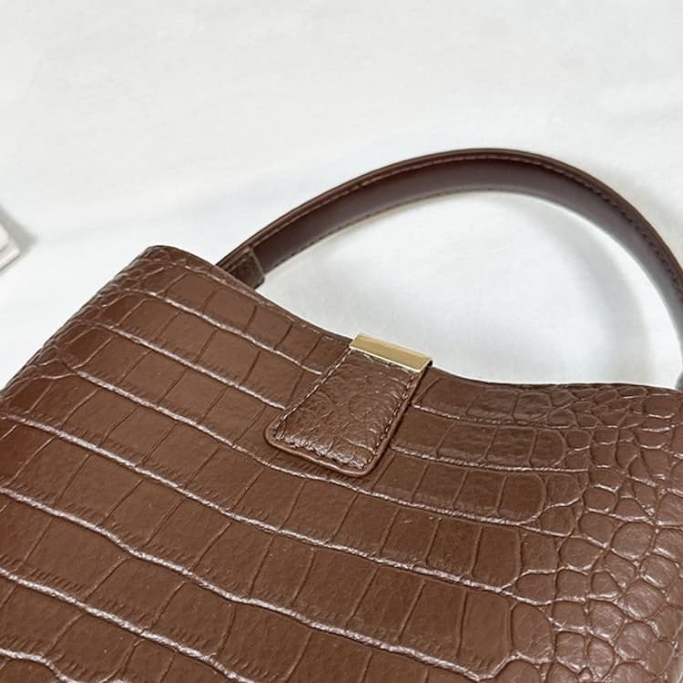 Vintage handheld bucket bag with single-shoulder crossbody women's bag