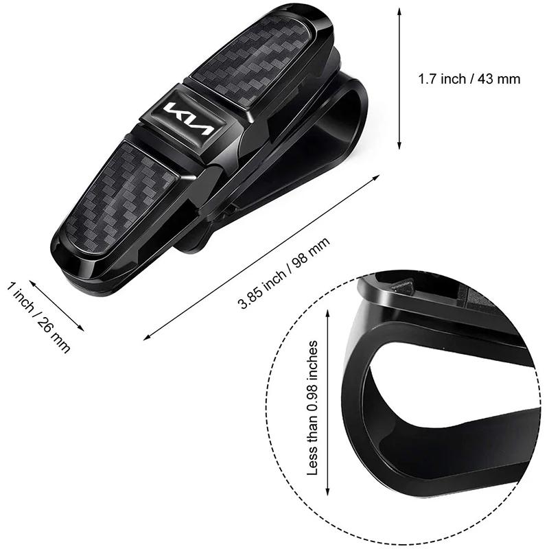 BXAOK1 Car Sun Visor Clip 360 Rotation Sunglasses Ticket Card Clamp For Kia Morning Picanto Rio Stonic Sportage Ceed Optima Forte 5 3 4