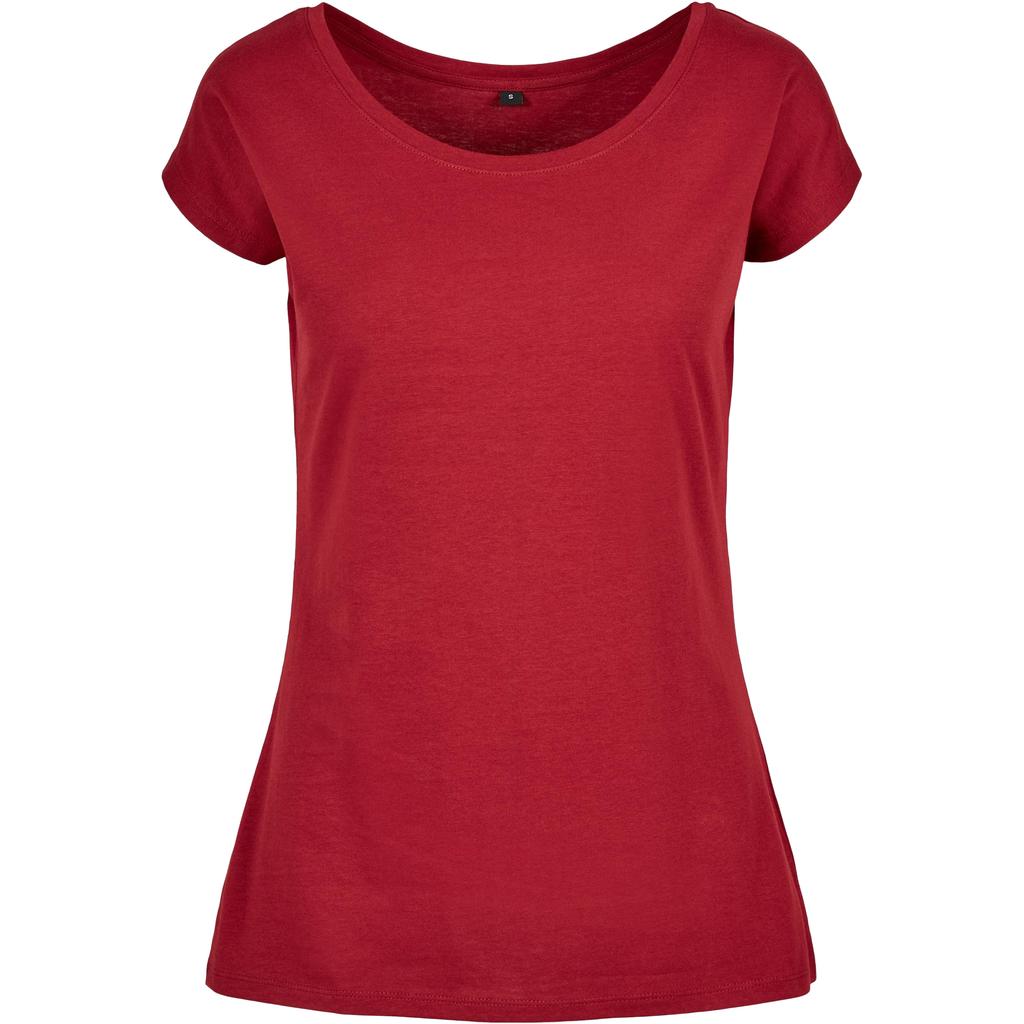 Build Your Brand Womens/Ladies Wide Neck T-Shirt