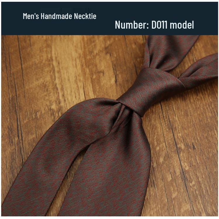 Men's 8CM Retro Burgundy Polyester Silk Tie - Business & Formal Suit Accessory