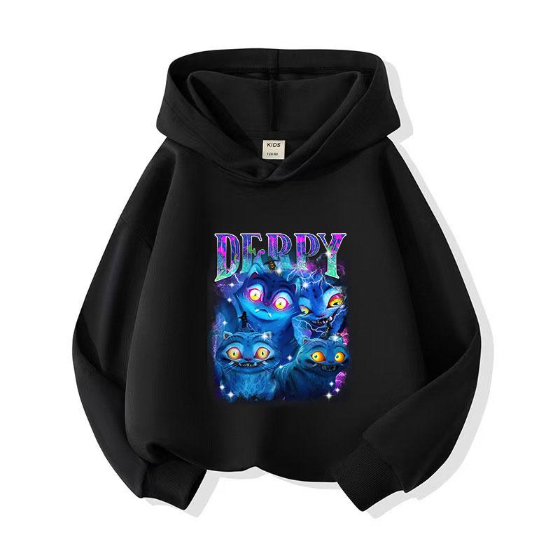 2025 Witcher Team New Children's Fashion Street Style Hoodie Casual Versatile Cartoon Printed Girls' Hoodie Sportswear