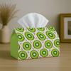 1pc Cute Decorative Pattern Modern Geometric Abstract Decorative Tissue Box | Kiwi Slice Green for Home, for Party, Car, Kitchen & Bathroom - Tissue B