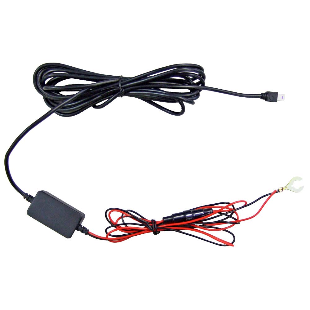 F.R.C. [DC-4B5VS] Straight Plug, 5V Output, Backed Wiring, 12/24 Dual Use, 4 M | For Dash Cameras