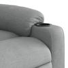 Electric Recliner Chair with Rising Function Light Grey Fabric