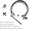 V Band Clamp For Turbo, Automotive Stainless Steel Turbo Clamp With Male Female Flange (4")