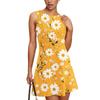 Women's Summer Dress Casual Sleeveless Round Neck Floral Print Vest Sundress