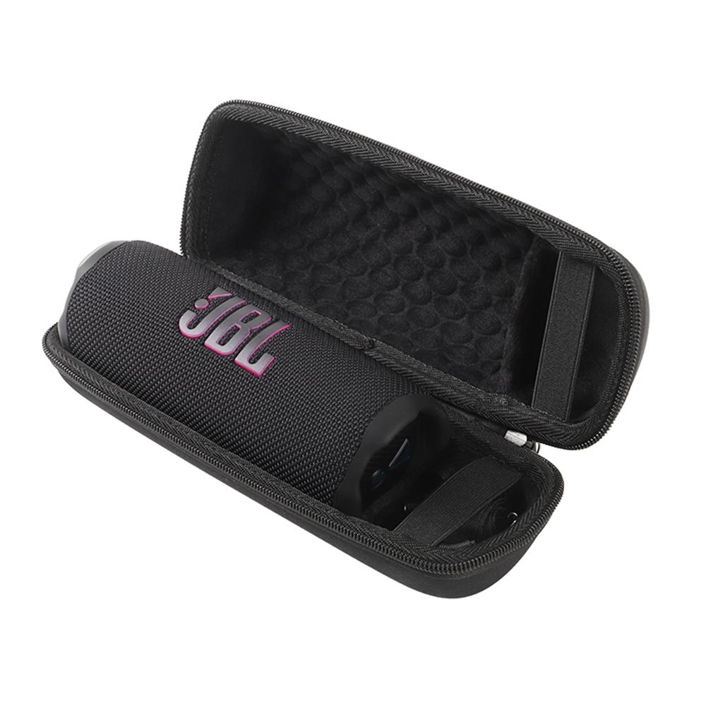 For JBL Flip 7 Flip 6 Flip 5 Speaker Case Shockproof Storage Bag with Carabiner and Shoulder Strap