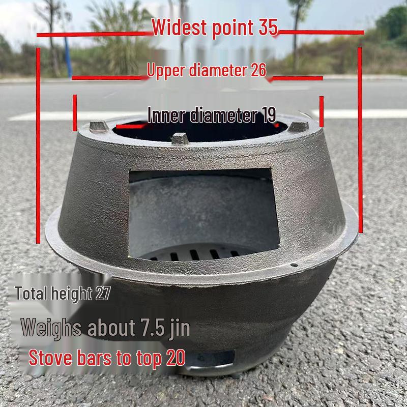 Thickened Cast Iron Firewood Stove - Multi-Use Heating & BBQ Stove