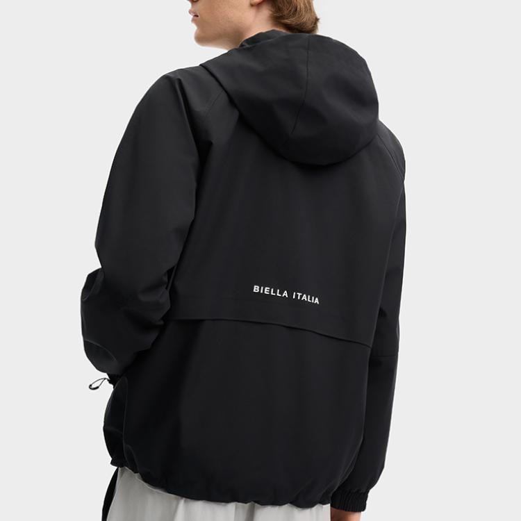 Fila Simple Hooded Woven Jacket Men Jackets Black F11M519714FBK