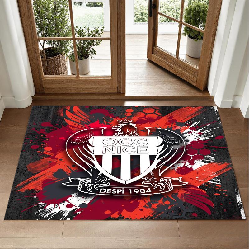 OGC Nice FC Design Crystal Velvet Rug Soft Decorative Mat for Bedroom Entrance
