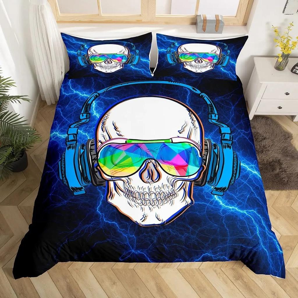 Kytarová ložní souprava Punk Rock Music Sada povlaku na přikrývku Pro kluky Teenagery Chlapce Mladého muže Rotující Hudební nástroj Povlak na přikrývku