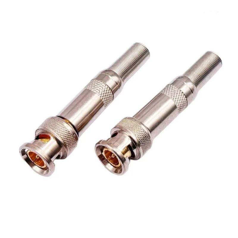 1/5/10Pcs BNC Connector Monitoring Copper Camera Video Cable Connector Welding Easy Installation Accessories
