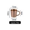 Taza Termo Aislada de Doble Pared de Acero Inoxidable 304 con Asa - Dorada
