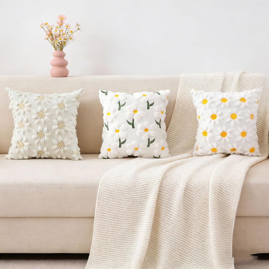 Decorative Throw Pillow Covers Home Sofa Cushion Cases Soft Durable Fabric Square Pillowcase for Living Room Bedroom Couch