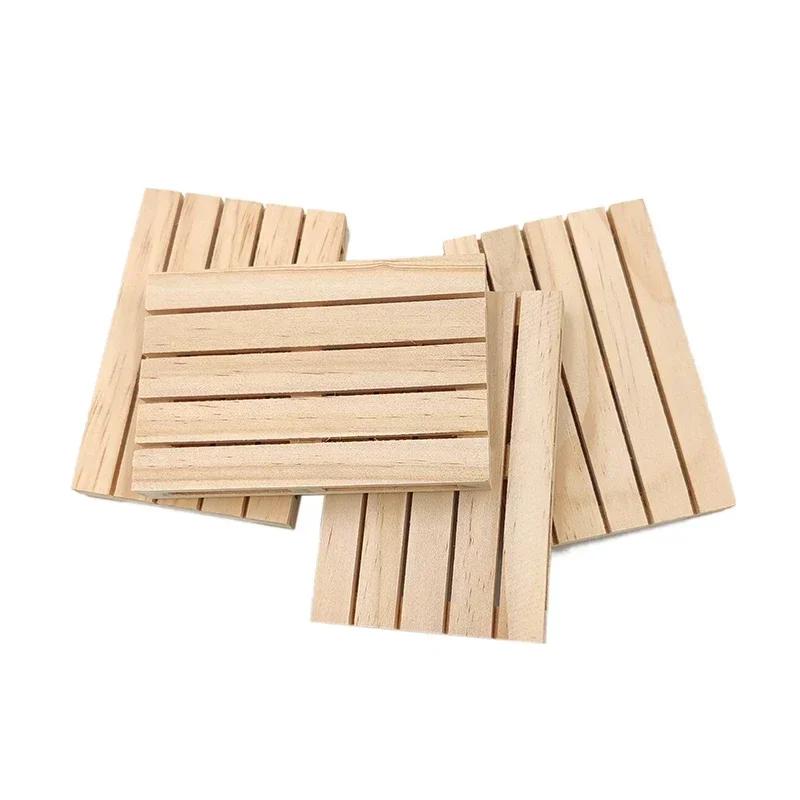 Unfinished Wooden Mini Pallet, Natural Wood Pallet Coaster for Hot and Cold Beverages Coffee, Tabletop Protection