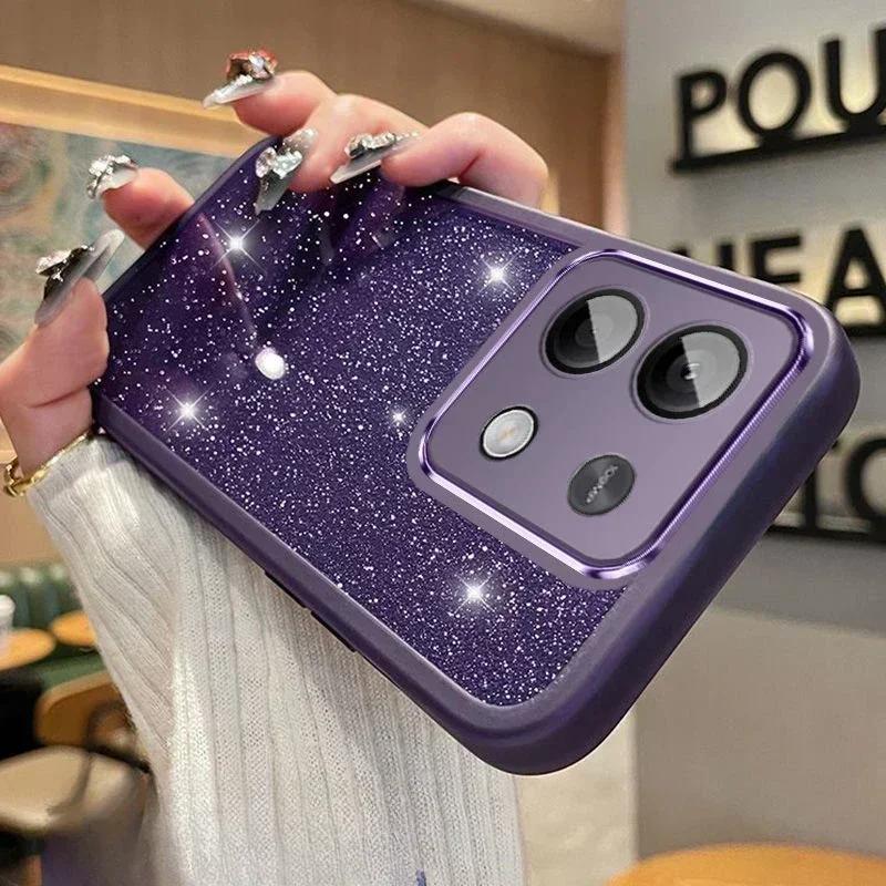 

Для Redmi Note 14 4G 14Pro блестящий градиентный мягкий силиконовый чехол для Redmi Note 14pro Plus объектив камеры Protetcor противоударный чехол для телефона Redmi note 14 5G фиолетовый